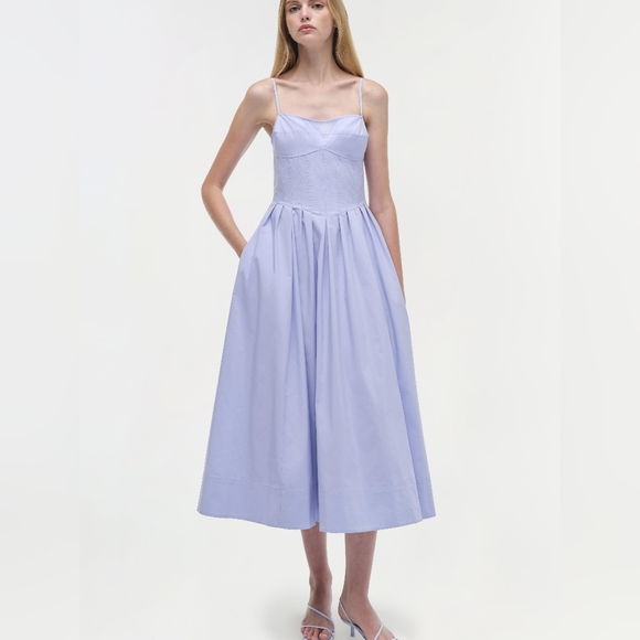 Jonathan Simkhai Dresses & Skirts - SIMKHAI Kittiya Poplin Fit & Flare Midi Dress